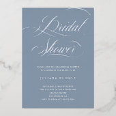 Real Silver Foil Script Vrijgezellenfeest nodigt u Folie Uitnodiging (Voorkant)