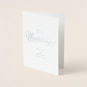 Real Silver Foil Wedding Order of Service Programm Folie Kaarten (Voorkant)