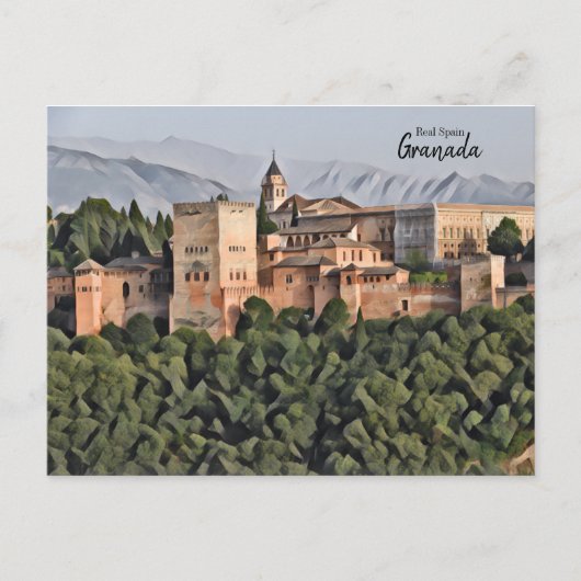 Real Spanje- Granada Briefkaart (Voorkant)