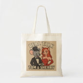 Real Talk with Tom and Sherry Cartoon Tote (Voorkant)
