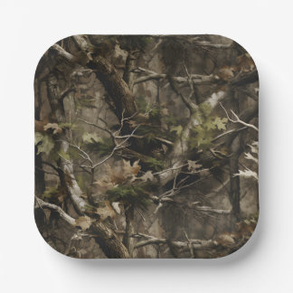 Real Tree Camouflage Papier Borden Papieren Bordje