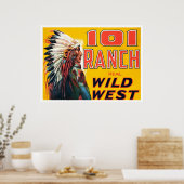 Real Wild West Show, 1910.  Adverteren Poster (Keuken)