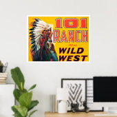 Real Wild West Show, 1910.  Adverteren Poster (Thuiskantoor)