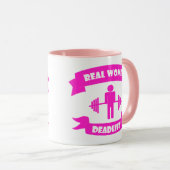 Real Women Deadlift Barbell Weightliftning Mok (Voorkant rechts)