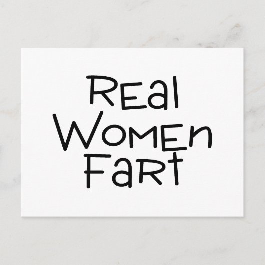 Real Women Fart Briefkaart (Voorkant)