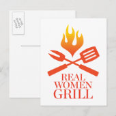 Real Women Grill Briefkaart (Voorkant / Achterkant)