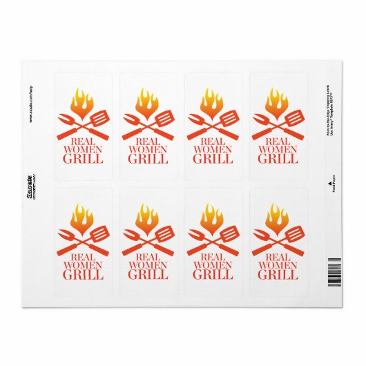 Real Women Grill Etiket (Full Sheet)