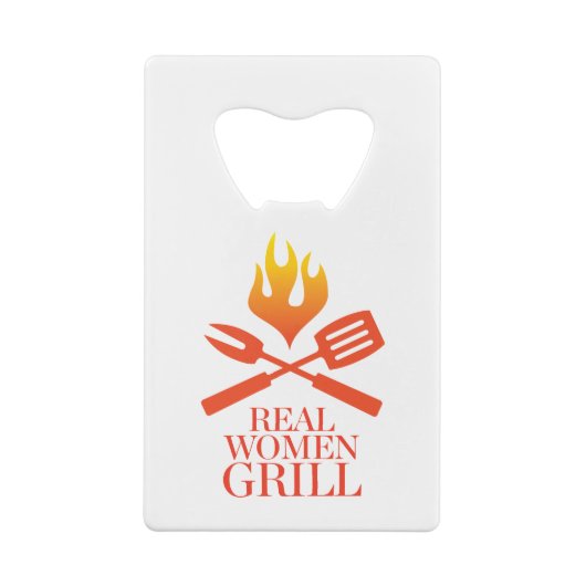 Real Women Grill Kredietkaart Flessenopener (Achterkant)