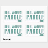 Real Women Paddle Rechthoekige Sticker (Vel)
