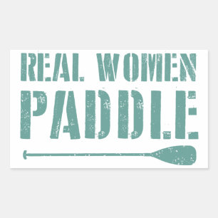 Real Women Paddle Rechthoekige Sticker