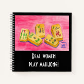 Real Women Play Mahjong Notitieboek (Voorkant)