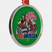 Real Women Ride American Motorcycle Ornament (Rechts)