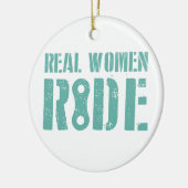 Real Women Ride Keramisch Ornament (Links)