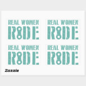 Real Women Ride Rechthoekige Sticker (Vel)
