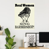 Real Women Sing Barbershop Poster (Thuiskantoor)