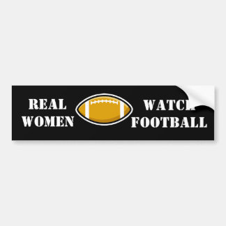 Real Women Watch Football Bumpersticker