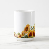 Real Yellow Sunflowers  Mug (Centre)