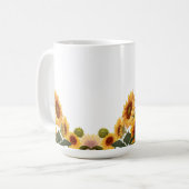 Real Yellow Sunflowers  Mug (Devant gauche)