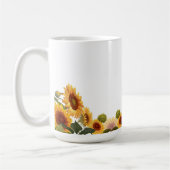 Real Yellow Sunflowers  Mug (Gauche)