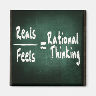 Realen/voelt=rationele denkmagneet magneet