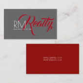 Réalisateur professionnel Carte de visite immobili (Devant / Derrière)