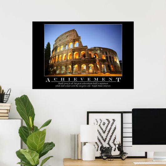 Réalisation - Affiche motivationnelle (Bureau à domicile)