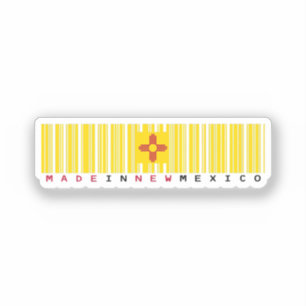 Réalisé au Nouveau-Mexique Sticker à code à barres
