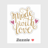 Réalisé Avec Sticker Amour (Feuille)