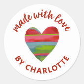 Réalisé Avec Un Sticker Classique De Coeur D'Amour (Devant)