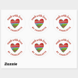 Réalisé Avec Un Sticker Classique De Coeur D'Amour