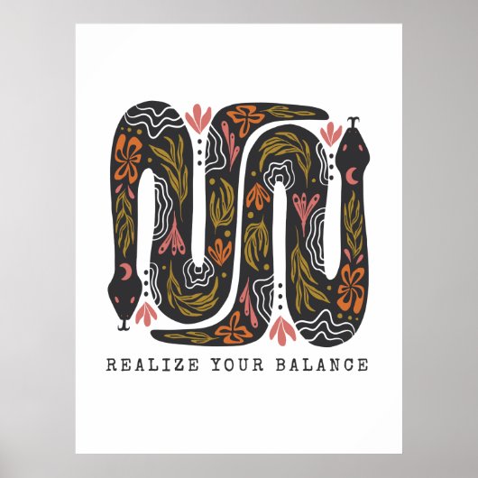 Realiseer je balans in de Floral Poster (Voorkant)