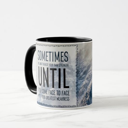 Realiseer je eigen kracht mok (Voorkant links)