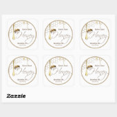 Réaliste Bee Honeycomb Miel étiquette goutte blanc (Feuille)