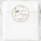 Réaliste Bee Honeycomb Miel étiquette goutte blanc (Sac)