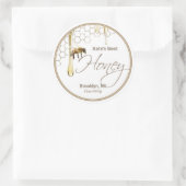 Réaliste Bee Honeycomb Miel étiquette goutte blanc (Sac)