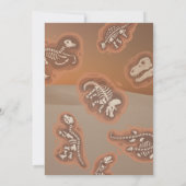 Réaliste Vert blanc Dinosaure Invitation Anniversa (Dos)