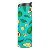 Realistic avocado. Seamless pattern. Summer exotic Thermosbeker (Gedraaid links)