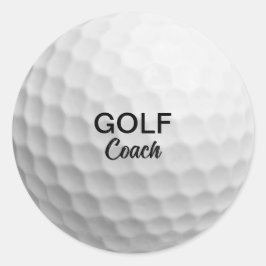 Realistic Ball | Golf Coach Ronde Sticker