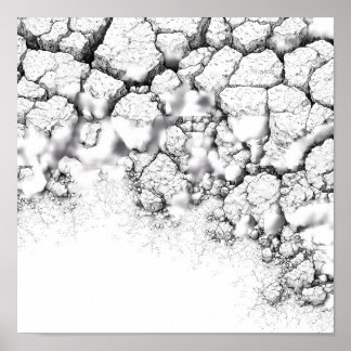 Realistic Dried Grime and Salt Crust Texture Poster