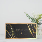 Realistic elegant Black Gold Hair Gift Certificate (Staand voorkant)