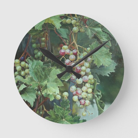 Realistic Grape Vine with Leaves – Fine Art Ronde Klok (Voorkant)