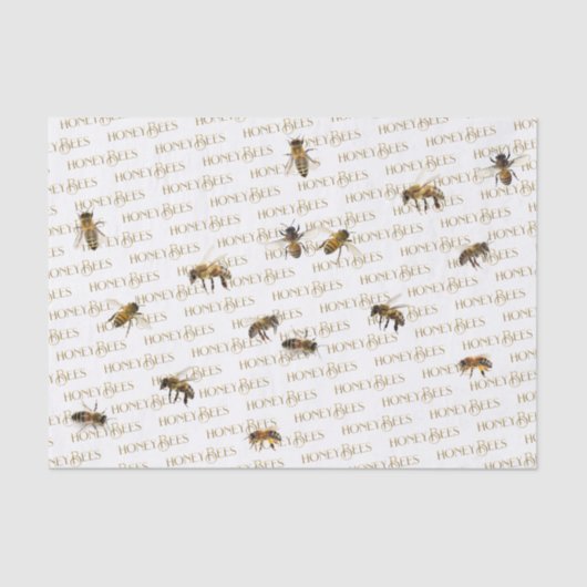 Realistic HoneyBees Gold Beekeeper's Tissue Paper Tissuepapier (Voorkant)