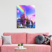 Realistic Magical Landscape Canvas Print (Insitu (Woonkamer))