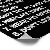 Realistic New Year's Resolutions Sayings Quote Fun Poster (Hoek)