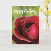 Realistic Red Rose Birthday Card Kaart (Gele Bloem)
