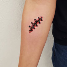 Realistic Stitched Wound Temporary Tattoo