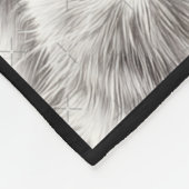 Realistiese kat potlood tekening sticker1 fleece deken (Hoek)