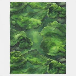 Realistisch & Abstract Green Moss natuurlijk ontwe Fleece Deken
