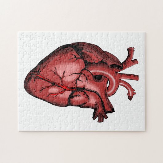 Realistisch Anatomisch Afbeelding van het hart Legpuzzel (Horizontaal)