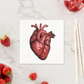 Realistisch Anatomisch Afbeelding van het hart Servet (Insitu)